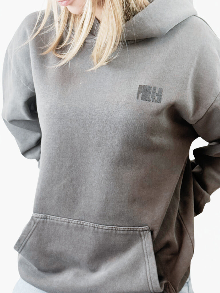 Gray hoodie with PHIL4-6 logo on a white background